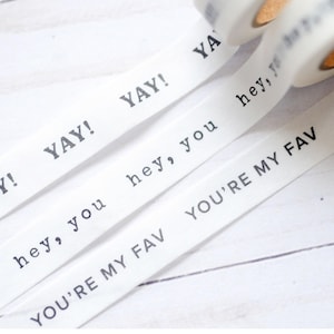 Positive Vibes Washi – Set of 3 rolls - Motivational Message, Cheerful Journaling and Scrapbooking Tape