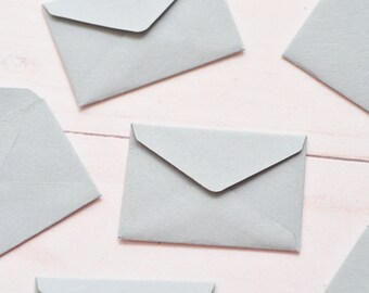 Tiny Envelopes - Gray Blue // 1 inch x 1.5 inch // Love Notes // Embellishment // Decoration // Scrapbook // Blank Cards // Dusty Blue