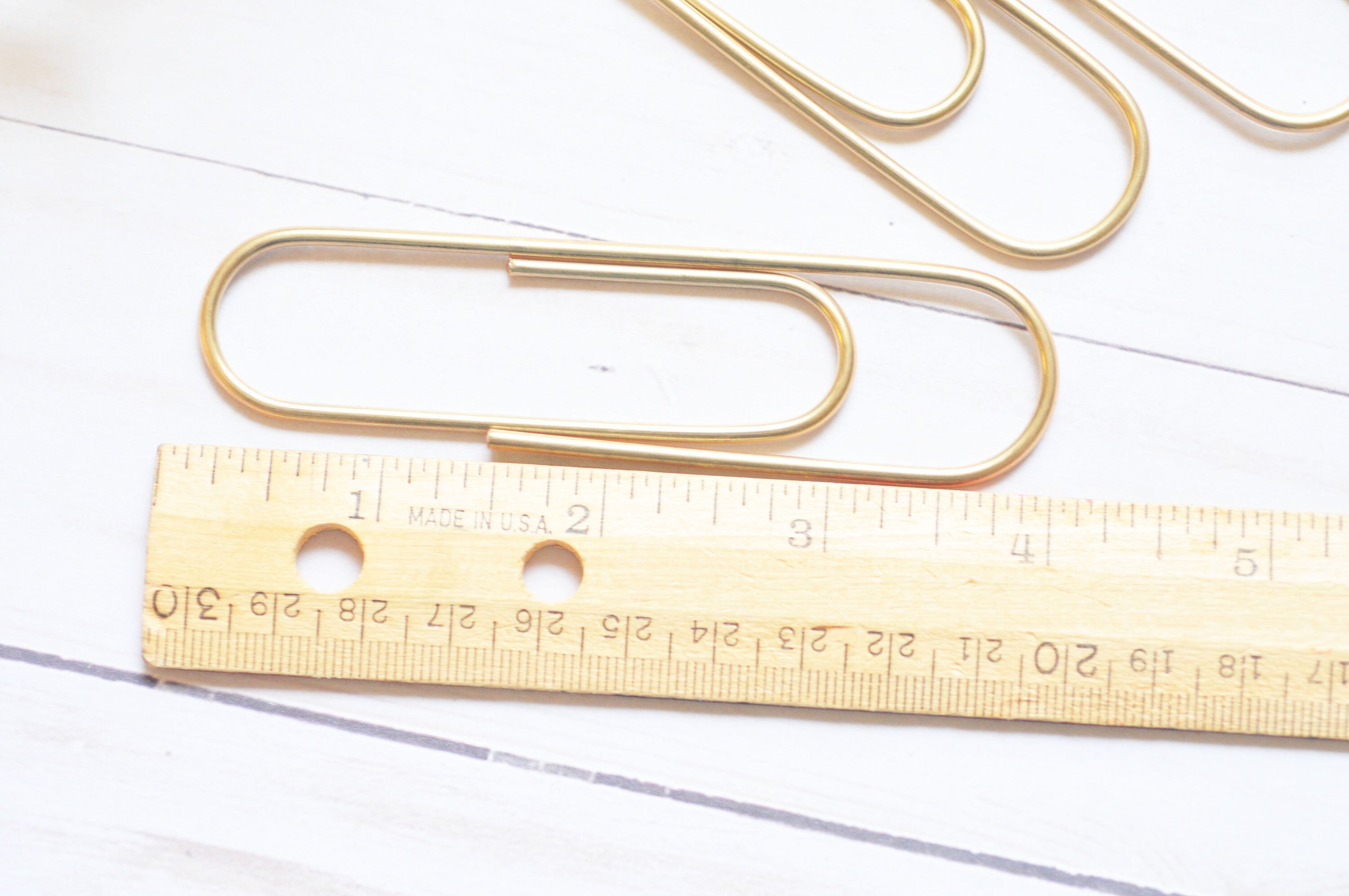 Gold Jumbo Paper Clips - Large Bookmark, Planner Accessory - Set of 3 ...