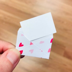 Tiny Valentine's Day Love Notes // 1 inch x 1.5 inch // Teeny Tiny Cards // Love Notes // Blank Cards // Embellishment // Love Letter image 3