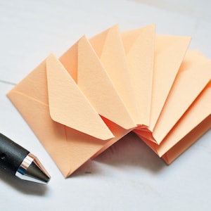 Petites enveloppes - PEACH// 1 pouce x 1,5 pouce/// Petites cartes//Embellissements//Scrapbook//Note d'amour//Notes de fée des dents