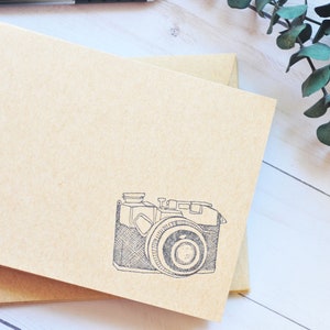 Cartes de correspondance pour appareil photo - Lot de 4 // Cartes vierges // Cartes de voeux // Ensemble de papeterie // Appareil photo analogique // Cartes estampées // Papeterie vierge