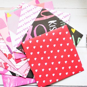 Valentine's Day Mini Cards Set of 10 // Blank Cards // Gift Card Envelopes // Valentine's Day // Love Note // Assorted Pattern Envelopes image 9