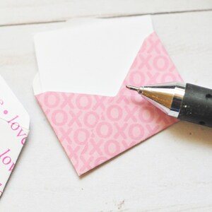 Tiny Valentine's Day Love Notes // 1 inch x 1.5 inch // Teeny Tiny Cards // Love Notes // Blank Cards // Embellishment // Love Letter image 4