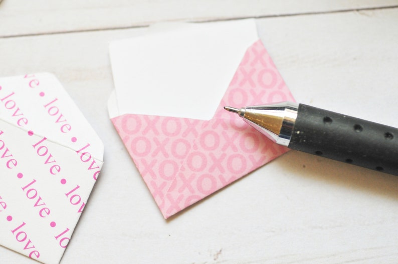 Tiny Valentine's Day Love Notes // 1 inch x 1.5 inch // Teeny Tiny Cards // Love Notes // Blank Cards // Embellishment // Love Letter image 4