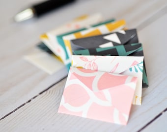 Boho Floral Tiny Love Notes – 1 x  1.5" Mini Envelopes for Journals, Scrapbooking & Romantic Gifts