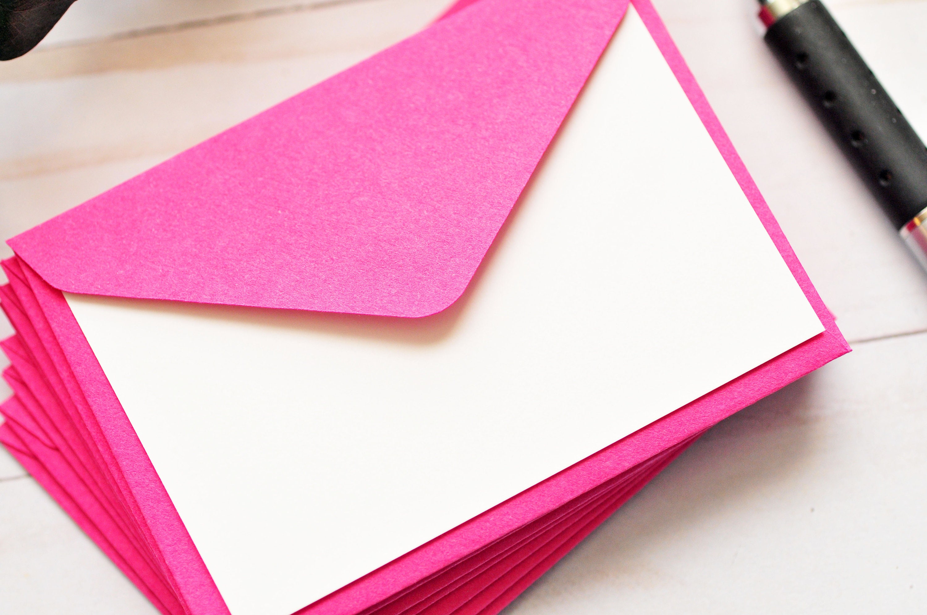 Mini Envelopes - Bright Pink - Set of 10 - Love Notes, Gift Cards ...