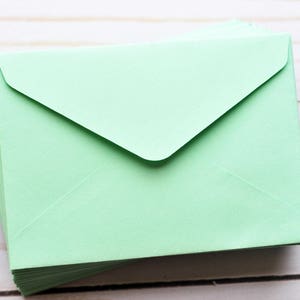 Mini Envelopes Mint Green // Set of 10 // Blank Cards // - Etsy