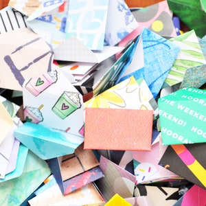 Assortiment de Tiny Love Notes - Lot de 100 // 2,5 cm x 1,5 cm // Cartes vierges // Tiny Tiny // Pack surprise // Destash // Journal Smash