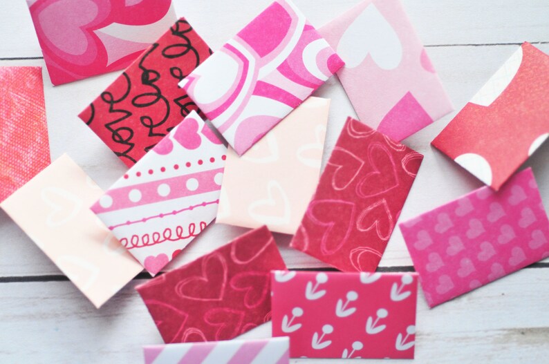 Tiny Valentine's Day Love Notes // 1 inch x 1.5 inch // Teeny Tiny Cards // Love Notes // Blank Cards // Embellishment // Love Letter image 8