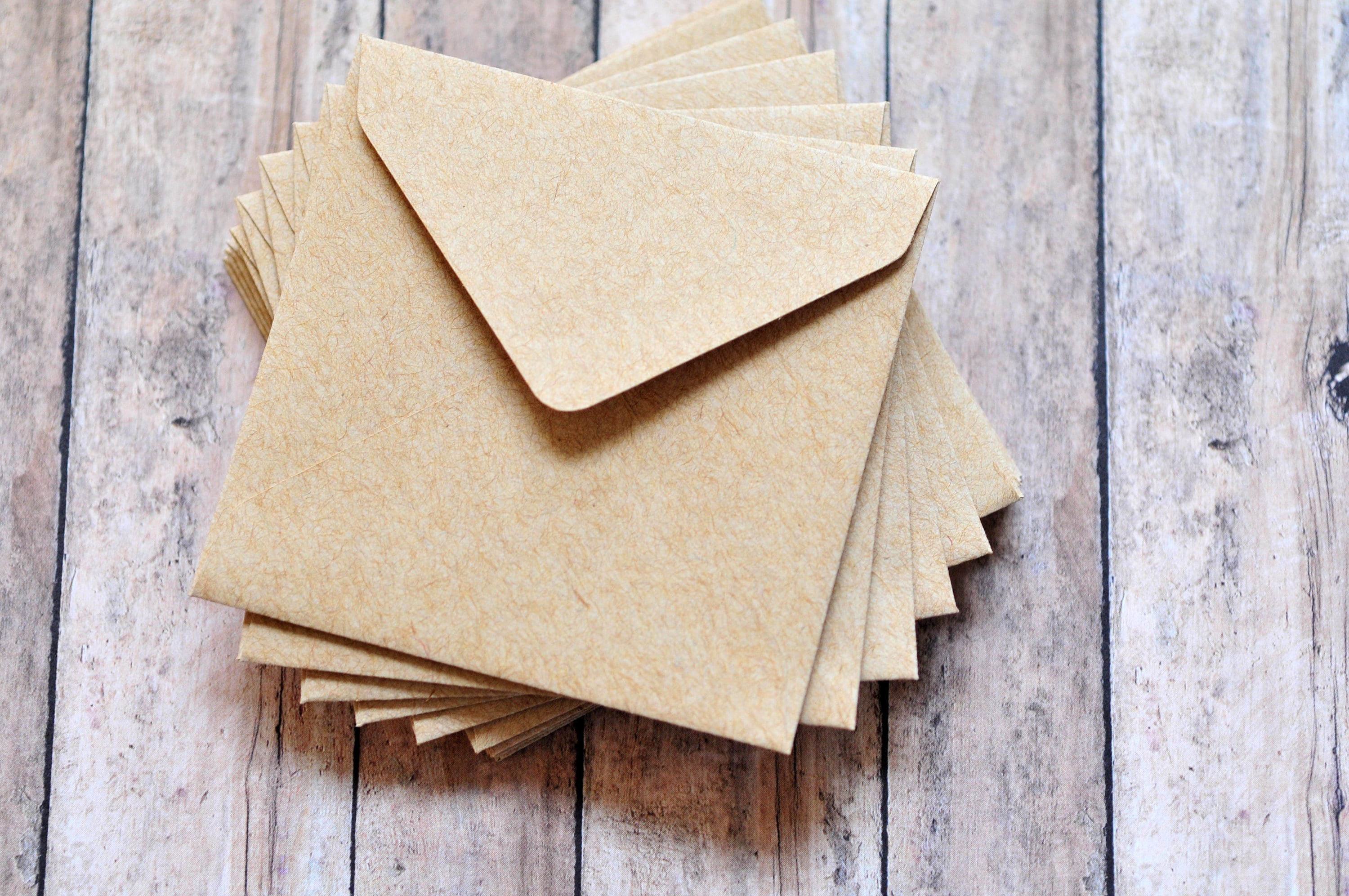 Mini Envelopes - Kraft - BULK LISTING – Set of 100 Minis, Gift Card ...