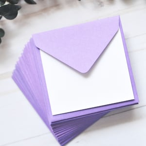 Mini enveloppes - Violet // Lot de 10 // Enveloppe pour carte-cadeau // Mot d'amour // Enveloppe souvenir // Carte de journalisme // Carte de conseil // Pastel
