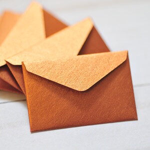 Tiny Envelopes COPPER // 1 inch x 1.5 inch // Tiny Love Notes // Tooth Fairy Note // Decoration // Scrapbook // Paper Crafting // Collage image 4