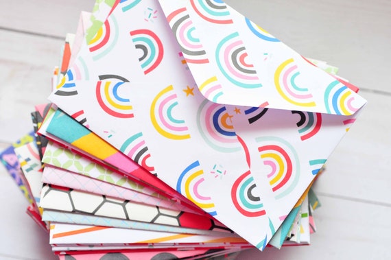 Craft Supplies & Tools Blank Cards Patterned Envelopes Assorted Mini ...