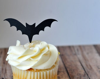 Bat Cupcake Toppers // Halloween Party Decoration // Food Picks // Cake Topper // Cake Decorations // Centerpiece