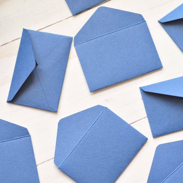 Tiny Envelopes - SAPPHIRE BLUE // 1 inch x 1.5 inch // Love Notes // Embellishment // Decoration // Scrapbook // Blank Cards // Indigo