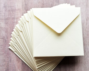 Mini Envelopes - Ivory // BULK LISTING // Set of 100 // Blank Cards // Gift Card Envelopes // Square Cards // Love Notes // Advice Cards