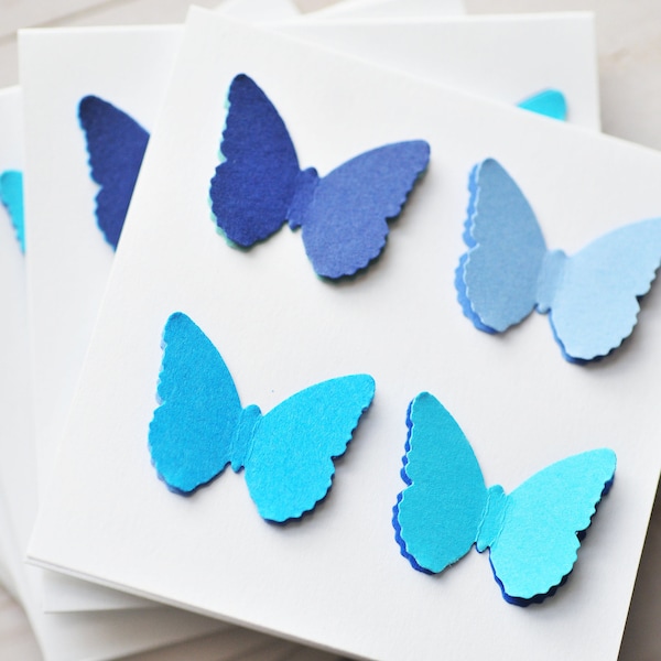 Whimsical Butterfly Mini Cards // Blank Cards // Colorful Butterflies // Springtime Cards // Wedding Guestbook // Bridal Shower // Love Note