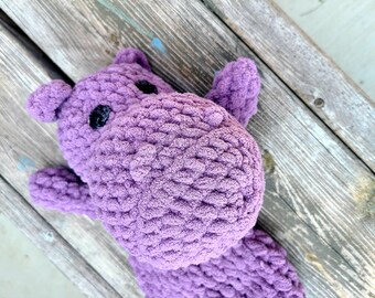 Purple Happy Hippo Lovey *Ready to Ship*