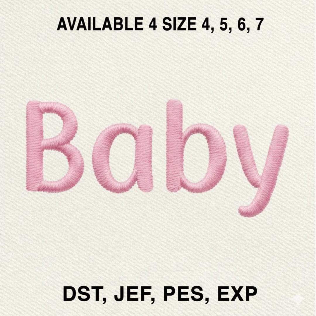 Custom Baby Embroidery Font Alphabet, Cute Playful Machine Embroidery ...