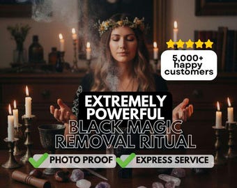 Świeca Czarna Magia – wskazówki – Usuń Czarną Magię, Odpędź Klątwy i Oczyść Energię Duchową, Etsy Witch