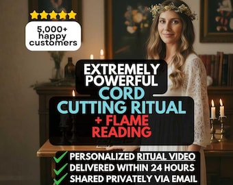 Cord Cutting Ritual with video proof, Flame Psychic Reading, Same Day Delivery, Energy Release, Spiritual Cleanse