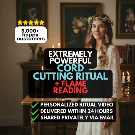 Cord Cutting with video proof, Flame Psychic Reading, Same Day Delivery, Energy Release, Spiritual Cleanse