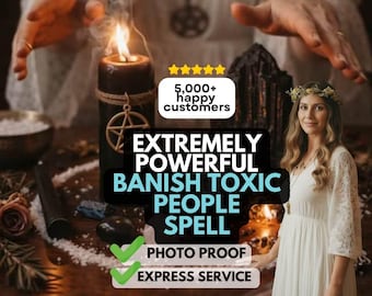 Hechizo para desterrar personas tóxicas, hechizo de protección, limpieza energética, eliminar la negatividad, libertad emocional, ritual de paz, bruja de Etsy