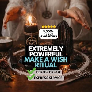 Make a Wish Spell, Manifest Three Desires, Same Day Magical Activation for Dream Fulfillment, Custom Spell Casting