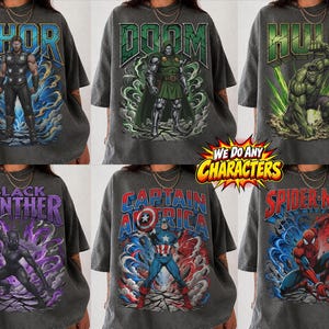 ヴィンテージ90年代ブートレグマーベルアベンジャーズシャツ、アベンジャーズドゥームズデイ2026 Tシャツ、お揃いファミリーシャツ、レトロスーパーヒーローTシャツ、コミックブックファンへのギフト