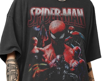 Vintage erstaunliches Spider-Man-Shirt, Retro Marvel-Comic-Cover-T-Shirt, MCU-Fangeschenk, rosa Spiderman-Grafik-T-Shirt, Marvel-Familienreise-Shirt