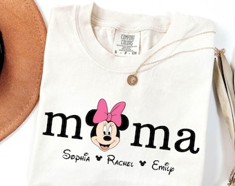 Disney Mama Shirt Comfort Colors, Custom Mom Shirt with Kids Names, Mommy Est 2026 Tee, Disney Family Trip Shirt, Mothers Day Gift