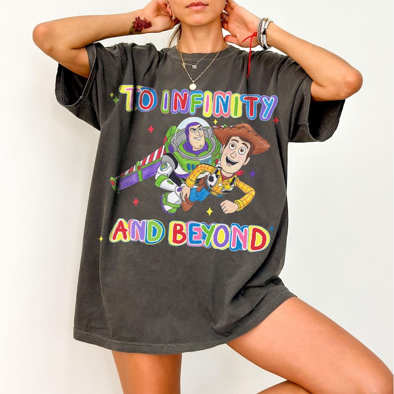Vintage To Infinity and Beyond Shirt, Buzz Lightyear Woody T-shirt, Toy Story Land 2026 Tee, Disneyland Trip Shirt, Toy Story Characters image 1