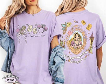 Tangled Rapunzel Shirt, Retro Floral Princess Tee, Watercolor Lost Princess Shirt, Magic Kingdom Trip Tee, Comfort Colors Disney Style