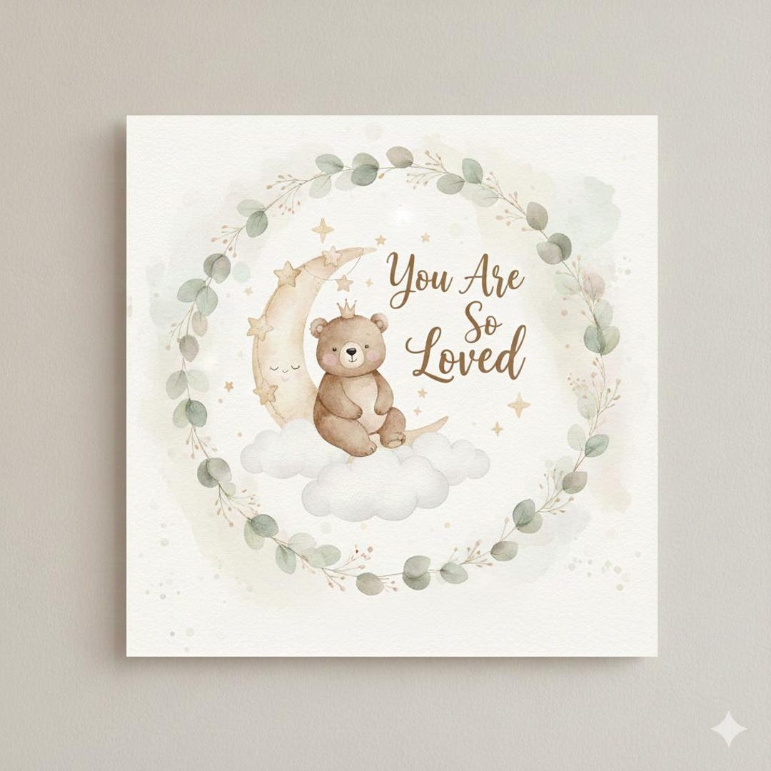 Neutral Nursery Wall Art Printable, Minimal Kids Room Decor, Nursery ...