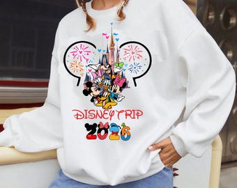Disney Trip 2026 Jumper, Disney Family Vacation 2026 Sweatshirt, Disneyland Travel Sweater, Disney Trip Top for Unisex Adult & Kids