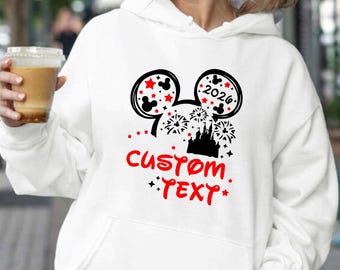 Personalised Disney Hoodie 2026, Disneyland Travel Pullover, Disneyland Paris Hood, Disney Vacation Family Matching Top Adult & Kids
