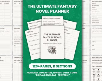 Planejador de Romance Fantástico | Construção de Mundo, Personagens e Caderno de Exercícios (Download Digital)