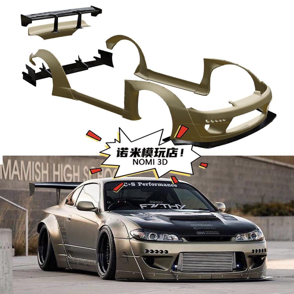 1/24 Nissan S15 Pandem Widebody Bodykit RC , for Aoshima S15