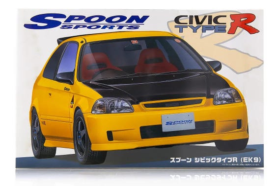 1/24 Honda Civic EK9 M&M Widebody Kit, for Fujimi 04635, Resin Car