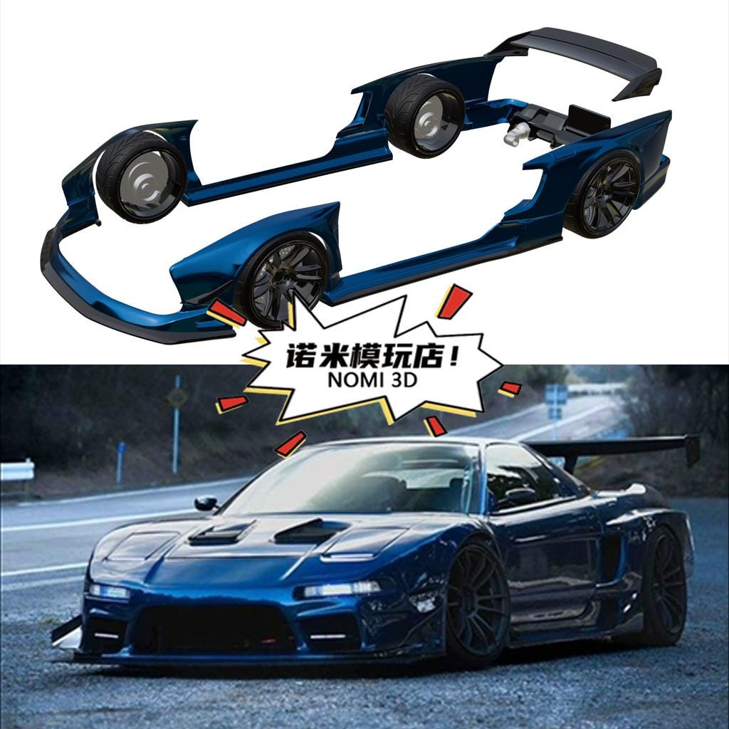 1/24 Socery Widebody Honda NSX Resin Car Model Kit for Tamiya