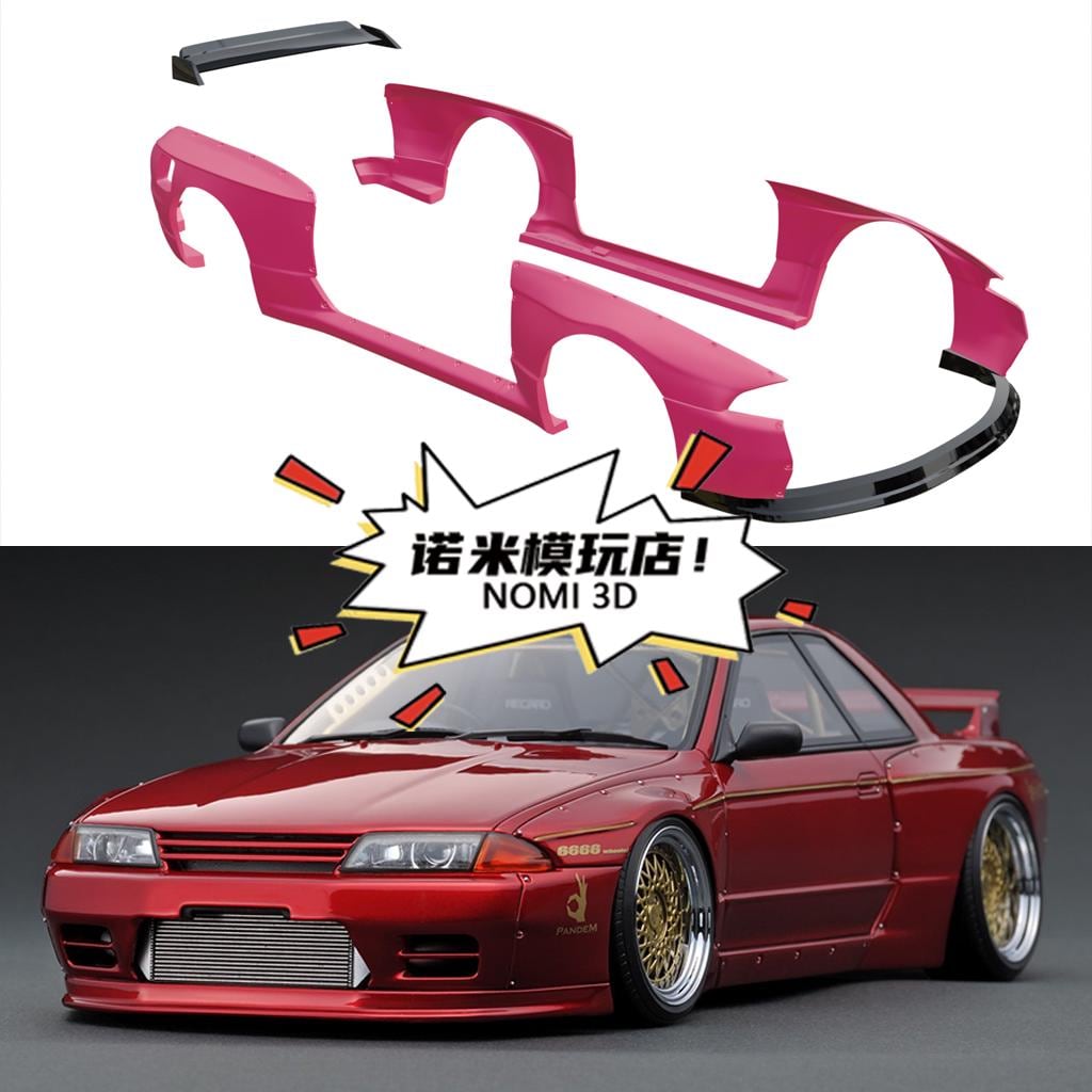 1/24 Nissan GT-R R32 PANDEM Wide-body for Tamiya 24361 Resin