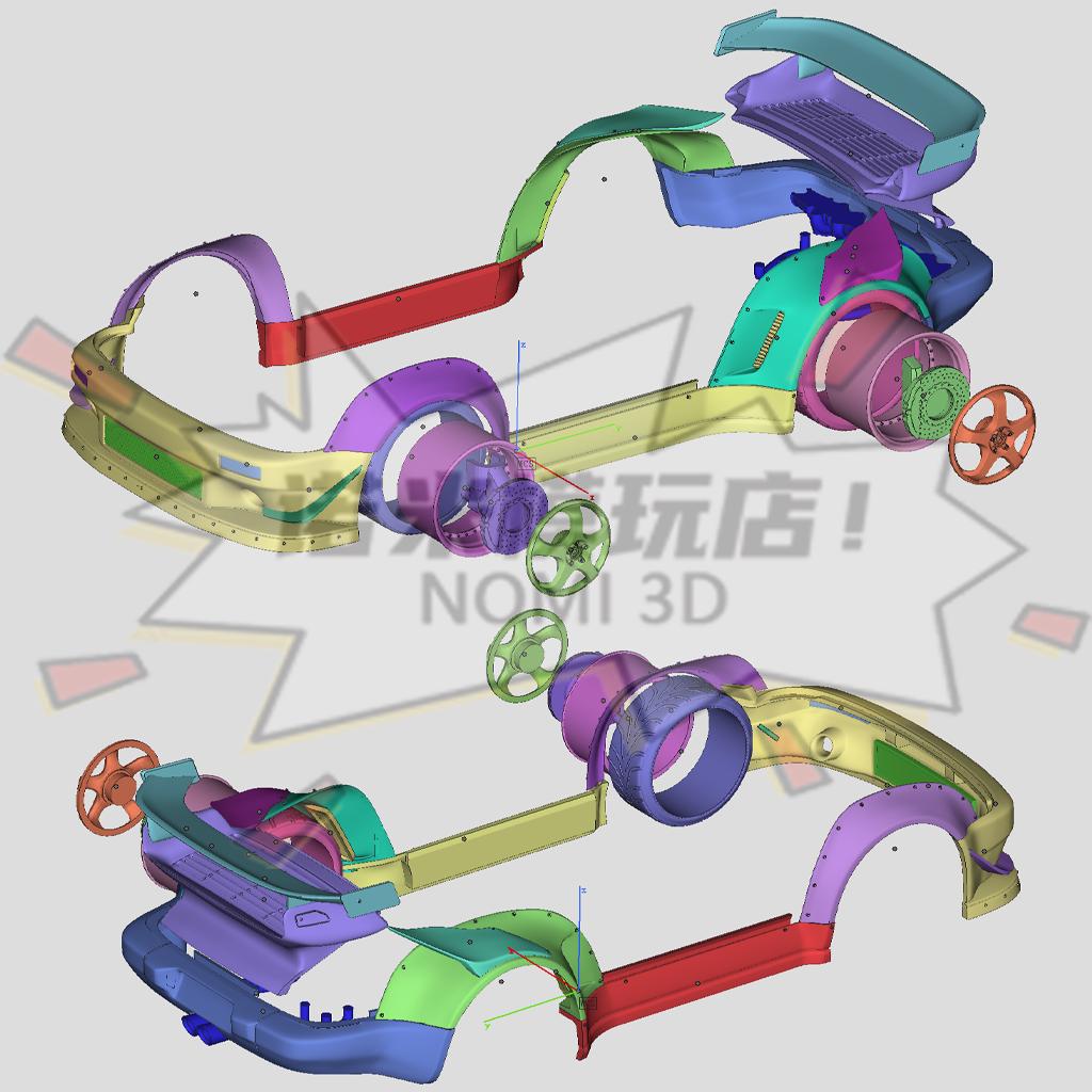 1/24 911 930 RWB Widebody Kit, for Tamiya 24279 , Resin Car Model