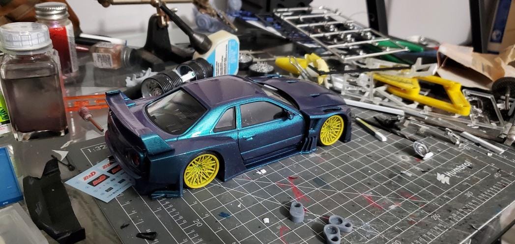 1/24 Nissan GT-R R34 GT Championship Style Wide-body for Tamiya