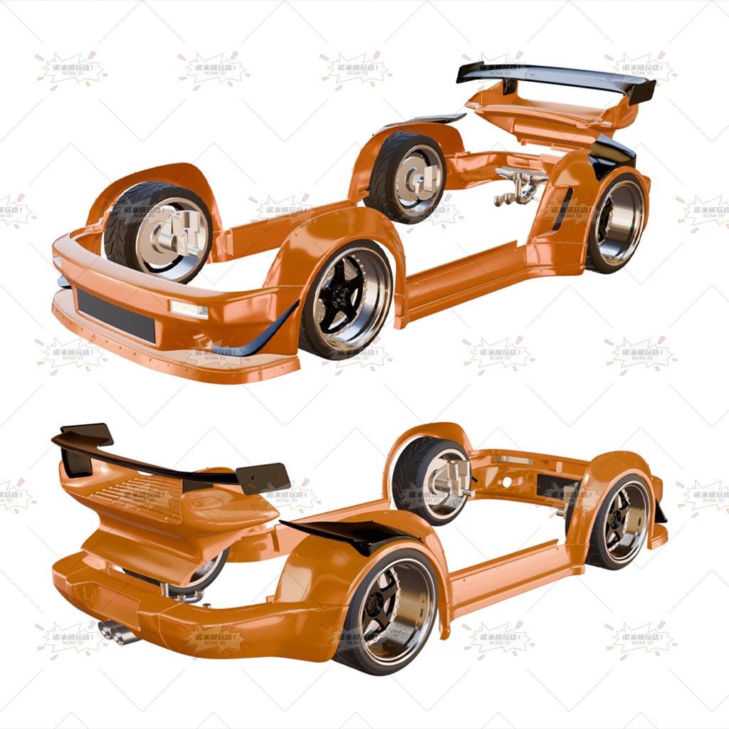 1/24 911 930 RWB Widebody Kit, for Tamiya 24279 , Resin Car Model
