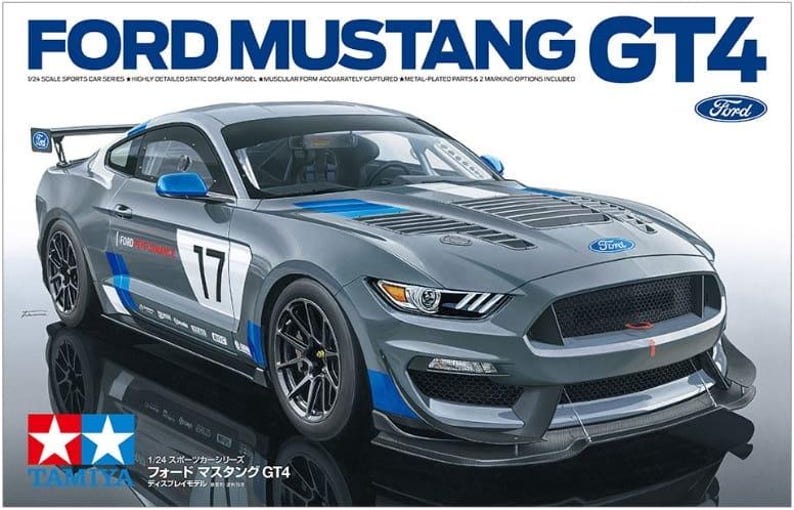 1/24 Ford Mustang GT4 LBWK Widebody Kit for Tamiya 24354, Resin Car ...