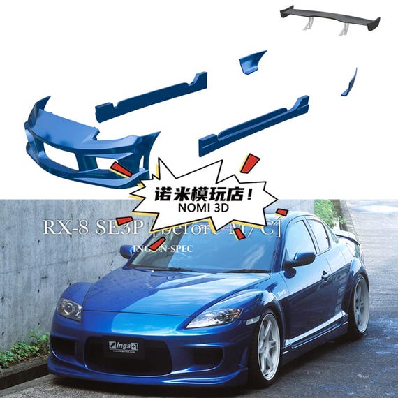 1/24 Mazda RX8 Ings Bodykit for Fujimi 04796 Resin Bodykit 3D
