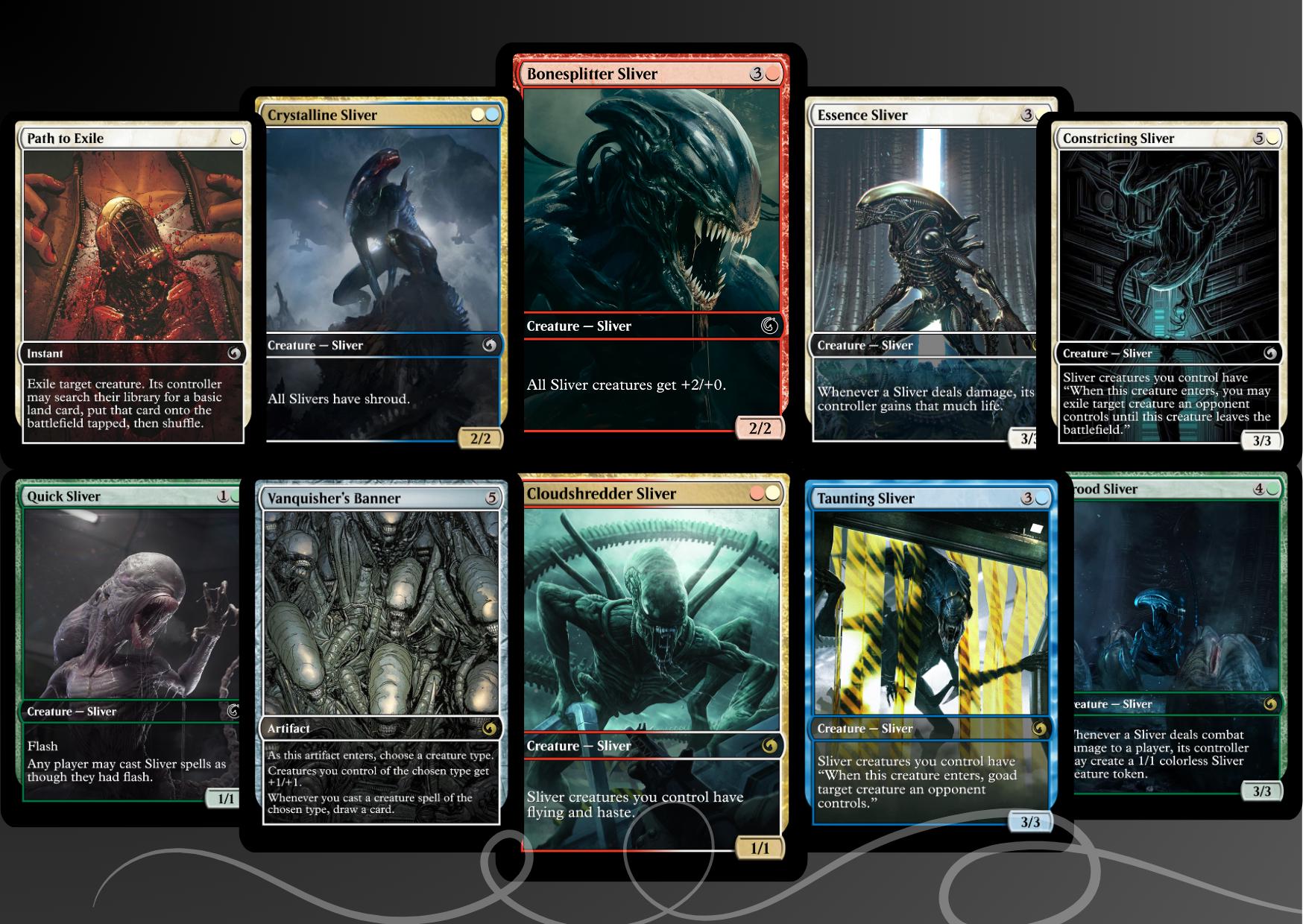 xenomorph mtg cards Xenomoth ALIEN COMMANDER MTG PROXY DECK  COLLECTOR SET (113 CARDS)   GalaxyDeck