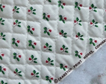 Remnant - 1980's Quilted Christmas Fabric