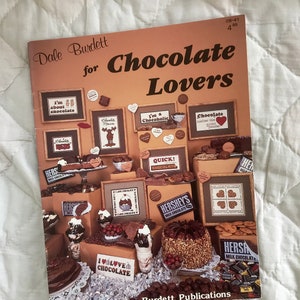 1980's Chocolate Lovers Cross-Stitch Pattern Book by Dale Burdett